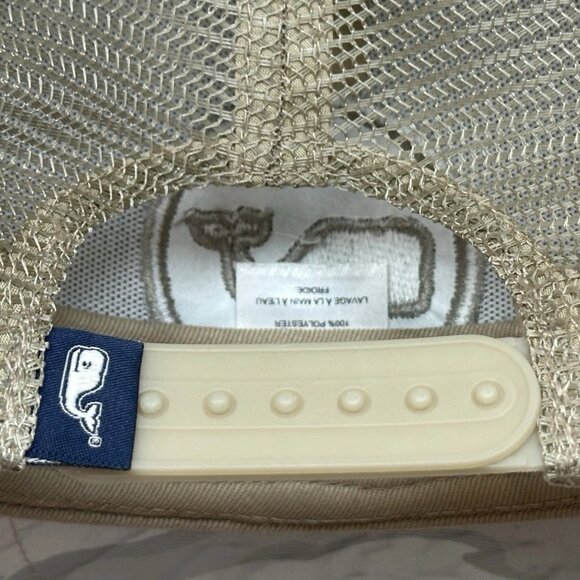 NEW Vineyard Vines Camo Whale Dot Performance Trucker Hat Khaki One Size NWOT - Picture 6 of 10